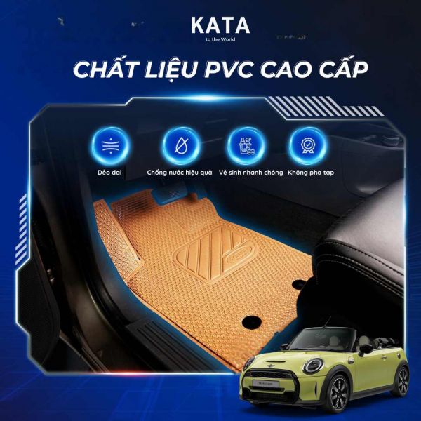 Thảm lót sàn KATA sử dụng chất liệu PVC cao cấp, bảo vệ môi trường hiệu quả 