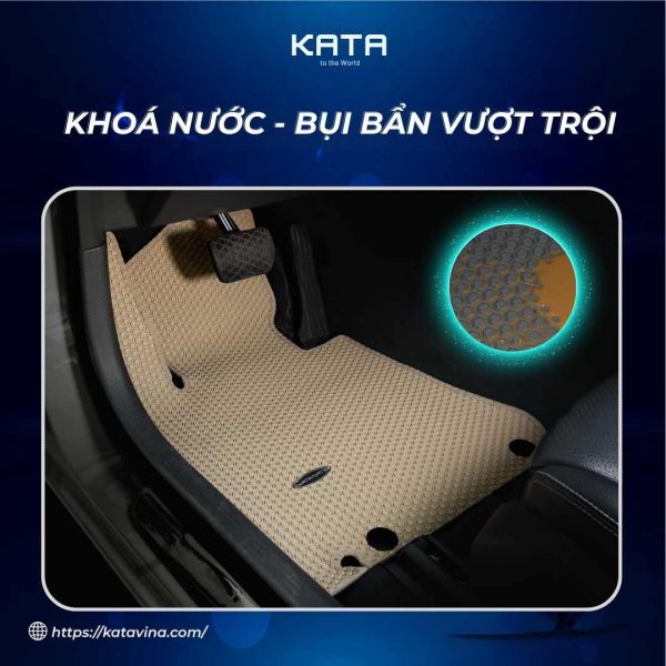 Thảm lót sàn ô tô Mini Cooper 2024 của KATA khoá nước và bụi bẩn hiệu quả 