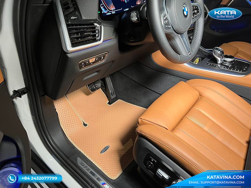 Thảm sàn ô tô BMW X5 2021 được thiết kế riêng, vừa vặn với sàn xe