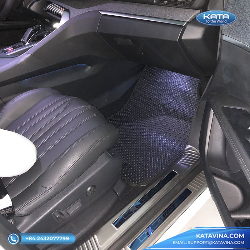 Thảm trải sàn ô tô Peugeot 5008 2022 của KATA làm từ PVC, thiết kế tối giản