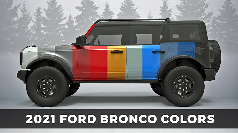 Các màu xe Ford Bronco 2021