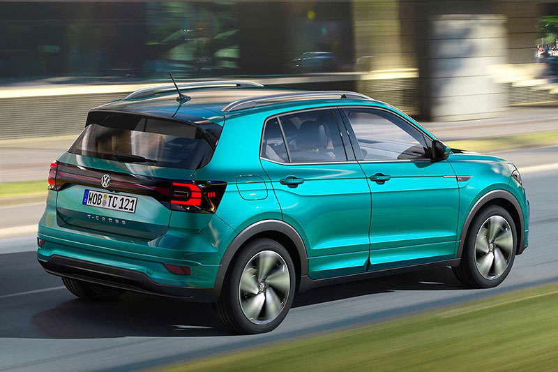 Đánh giá Volkswagen T-Cross 2021 đuôi xe