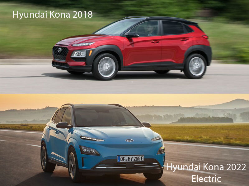 Hyundai kona 2022 vs 2018