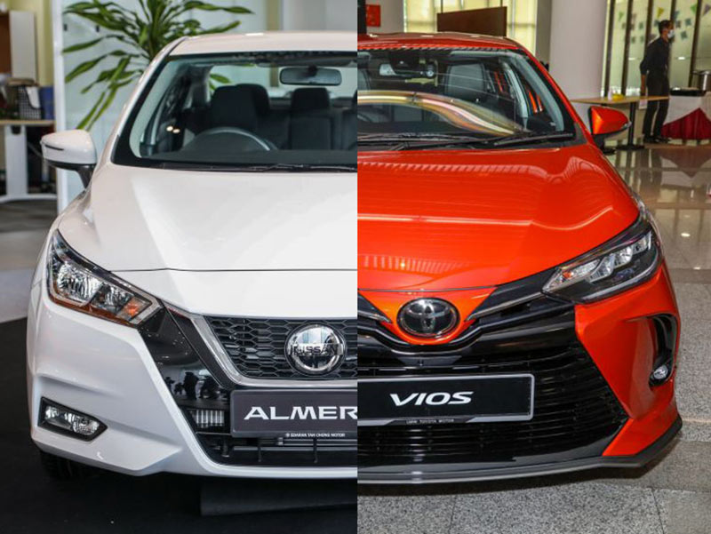 So sánh Nissan Almera 2021 và Toyota vios 2021 về ngoại thất