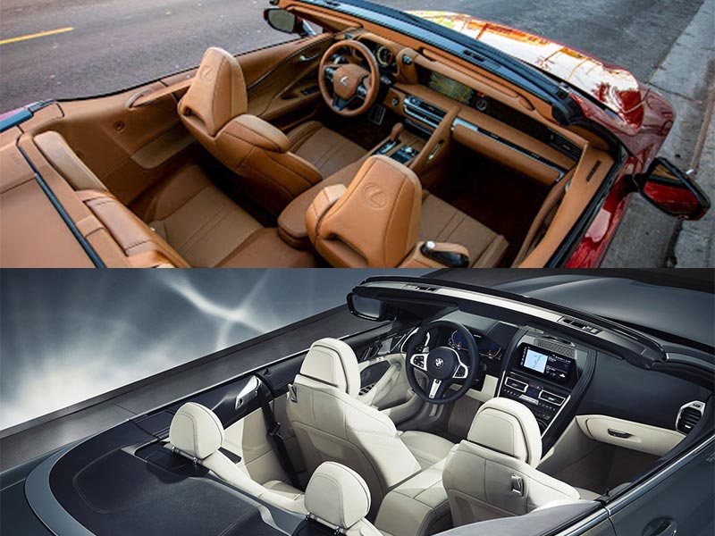 Nội thất Lexus LC Coupe 2021 và BMW 8-Series 