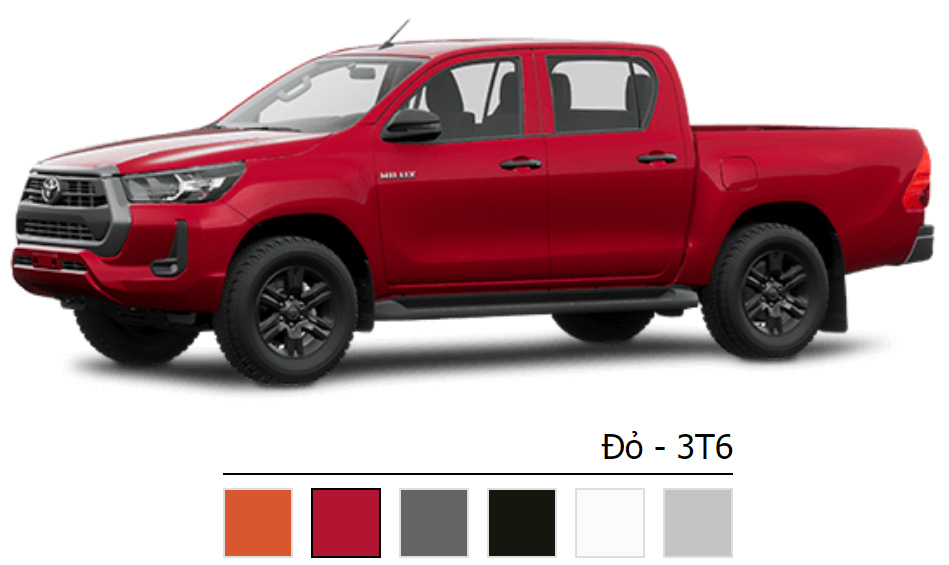 Toyota Hilux 2021 có 6 màu sơn