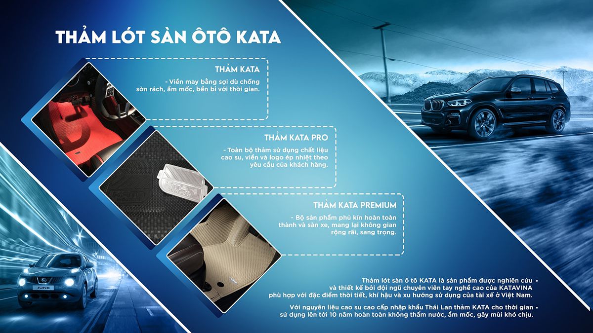 điểm đặc biệt của thảm lót sàn ô tô cao su kata