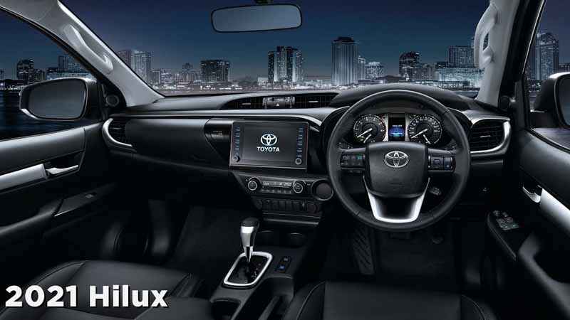 Nội thất của Toyota Hilux 2021 không có nhiều sự thay đổi so với trước đây