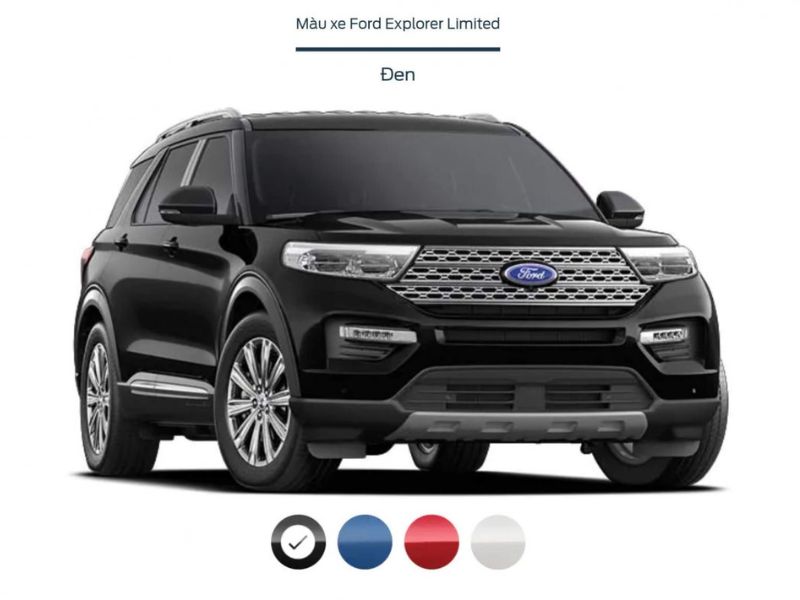 Phiên bản Ford Explorer 2024 có 4 màu ấn tượng