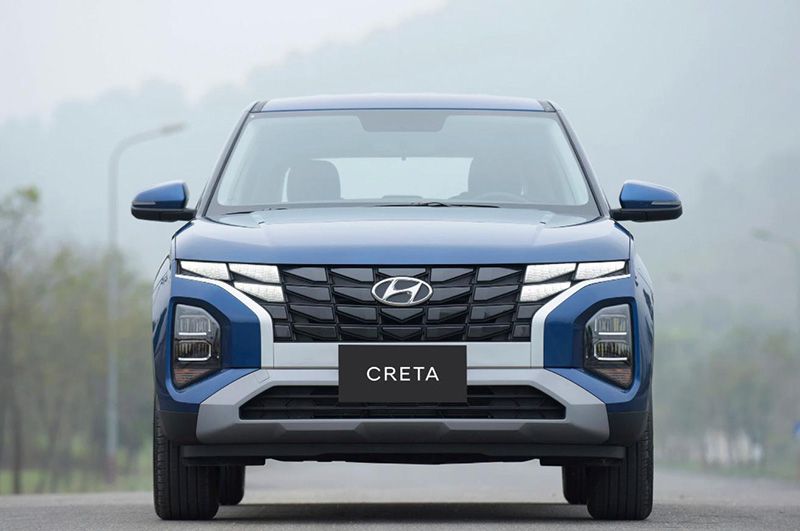 Đầu xe Hyundai Creta 2022 tương tự với mẫu Hyundai Tucson