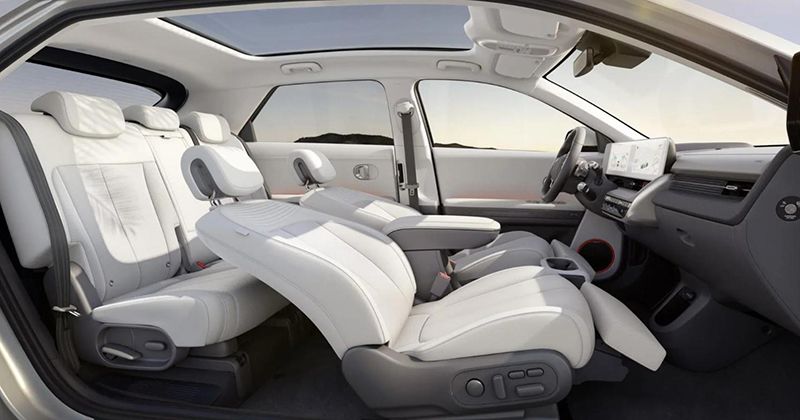 Hyundai Ioniq 5 2022 bọc da cao cấp ở tất cả các hàng ghế