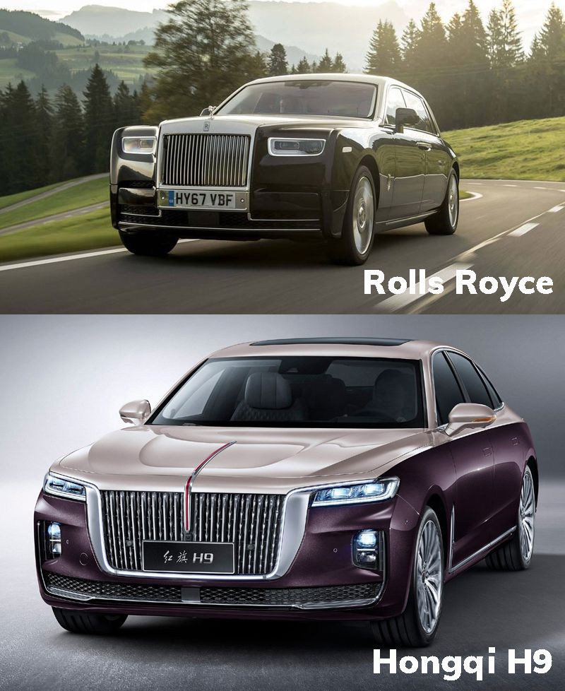 Các mẫu xe của hãng Hongqi bị tố đạo nhái thiết kế của Rolls-Royce