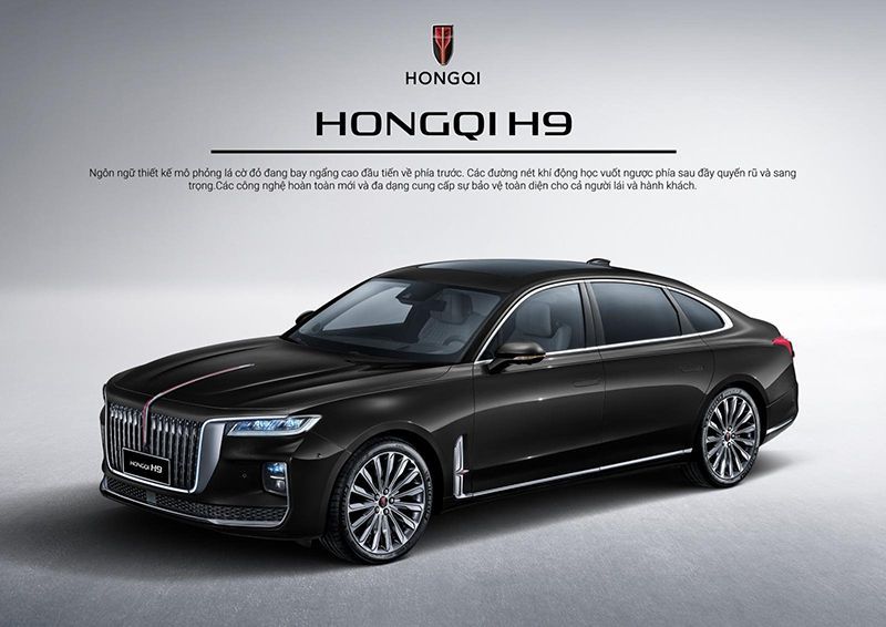 Ngoại hình của Hongqi H9 2022 khá giống với thiết kế Rolls Royce