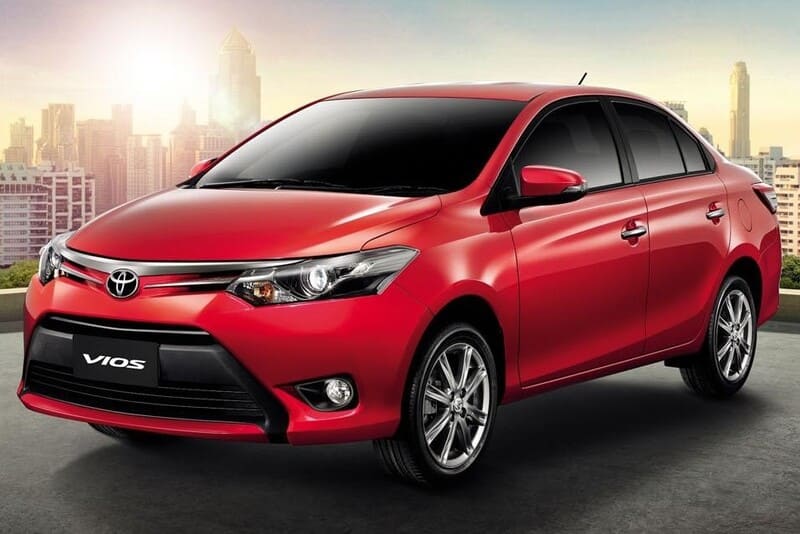 Hình ảnh chiếc Toyota Vios 2014 màu đỏ