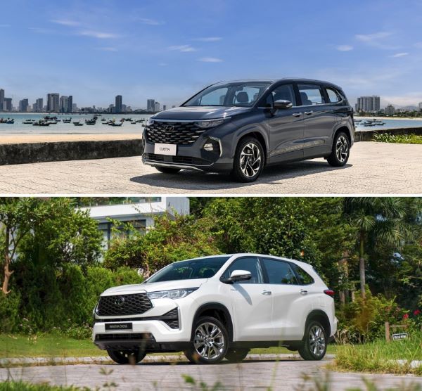 So sánh Toyota Innova Cross và  Hyundai Custin thân xe