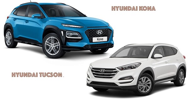 So sánh Hyundai Kona và Hyundai Tucson