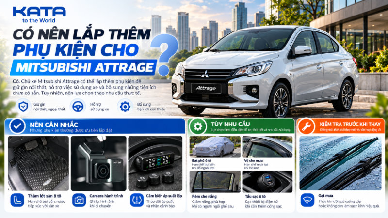Có nên lắp thêm phụ kiện cho Mitsubishi Attrage không?